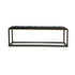 Genuine Leather Cushioned Bench In Black Colour