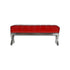 Genuine Leather Cushioned Bench In Red Colour