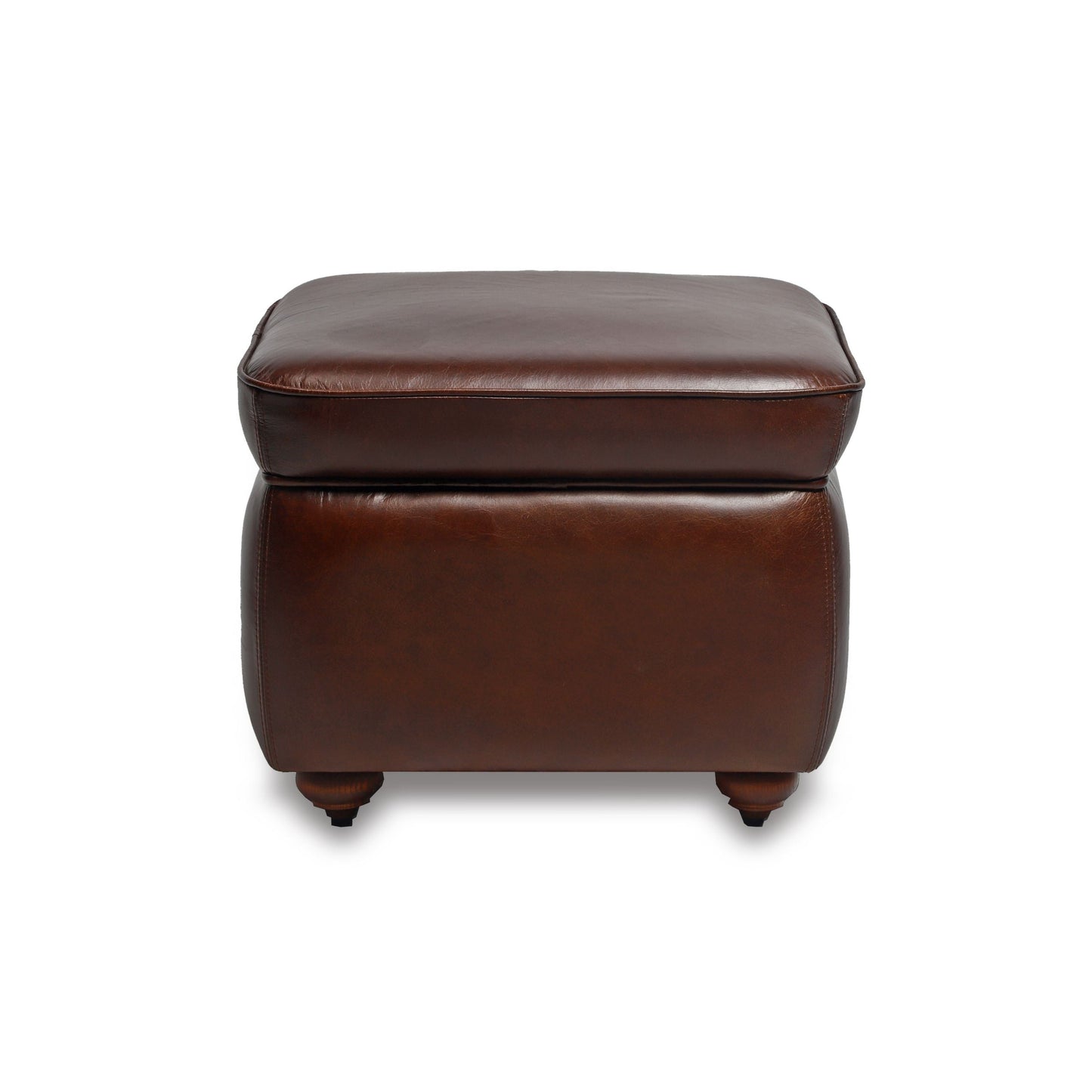 Genuine Leather Foot Stool In Brown Colour