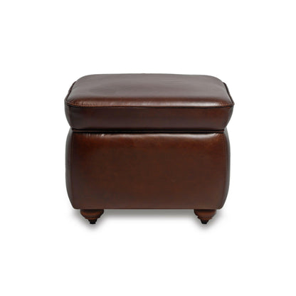 Genuine Leather Foot Stool In Brown Colour