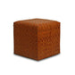 Genuine Leather Pouf In Tan Colour