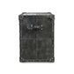 Genuine Leather Side Table In Grey Colour