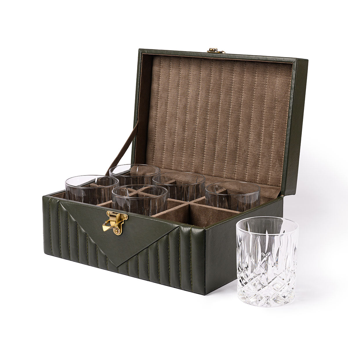 Glencrest Glass Trunk Green