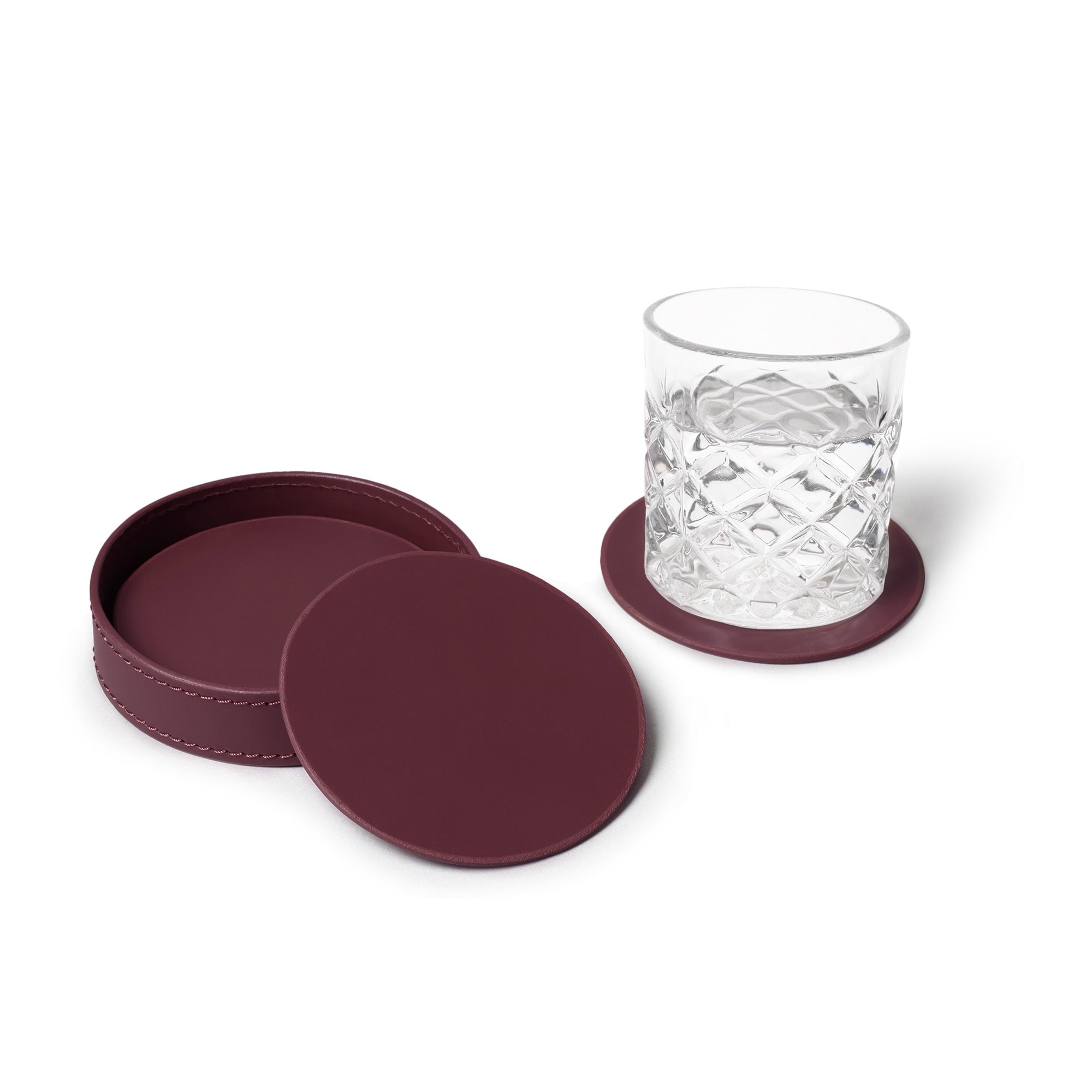 Sterling Classic Coasters Round Bordeaux