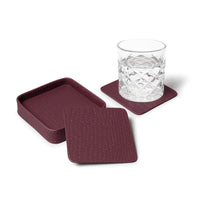 Sterling Croco Coasters Square Bordeaux
