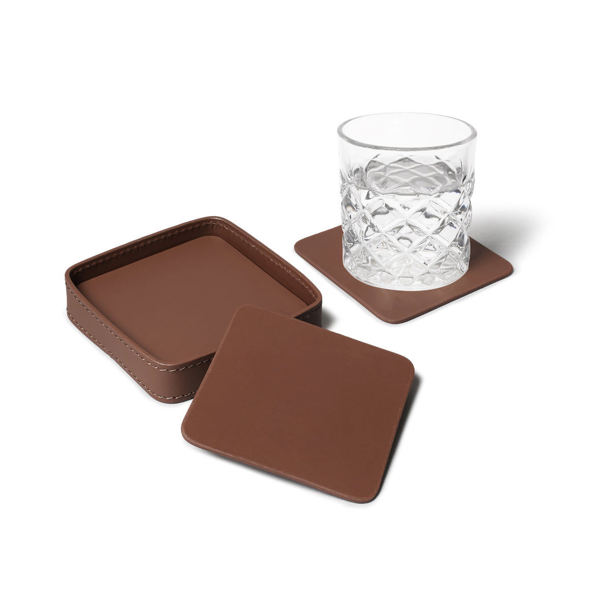 Sterling Classic Coasters Square Antique Brown