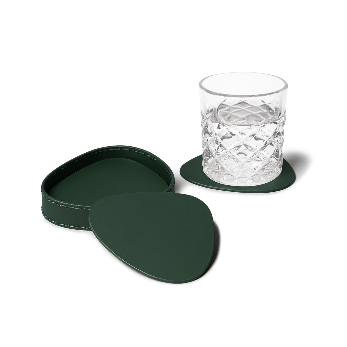 Sterling Classic Coasters Set Abstract Shape Green