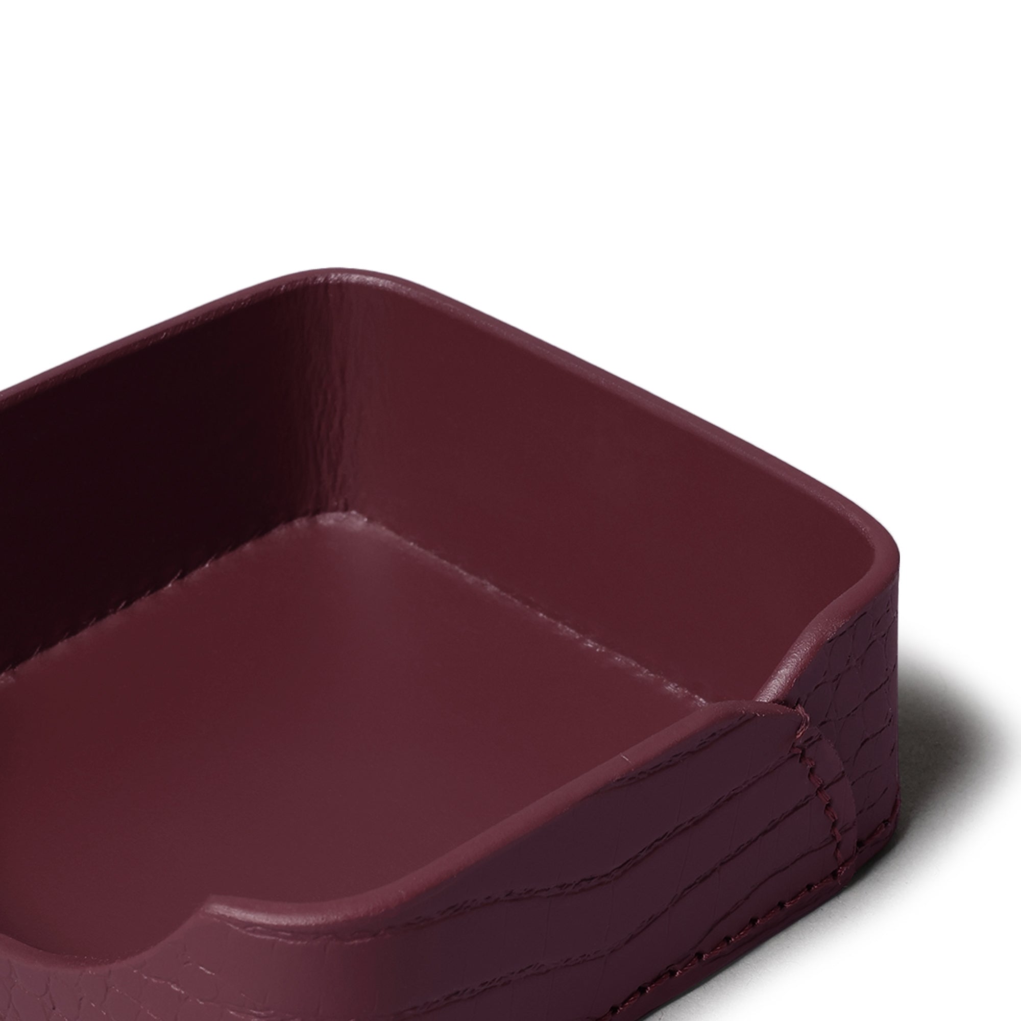 Sterling Croco Memo Holder Bordeaux