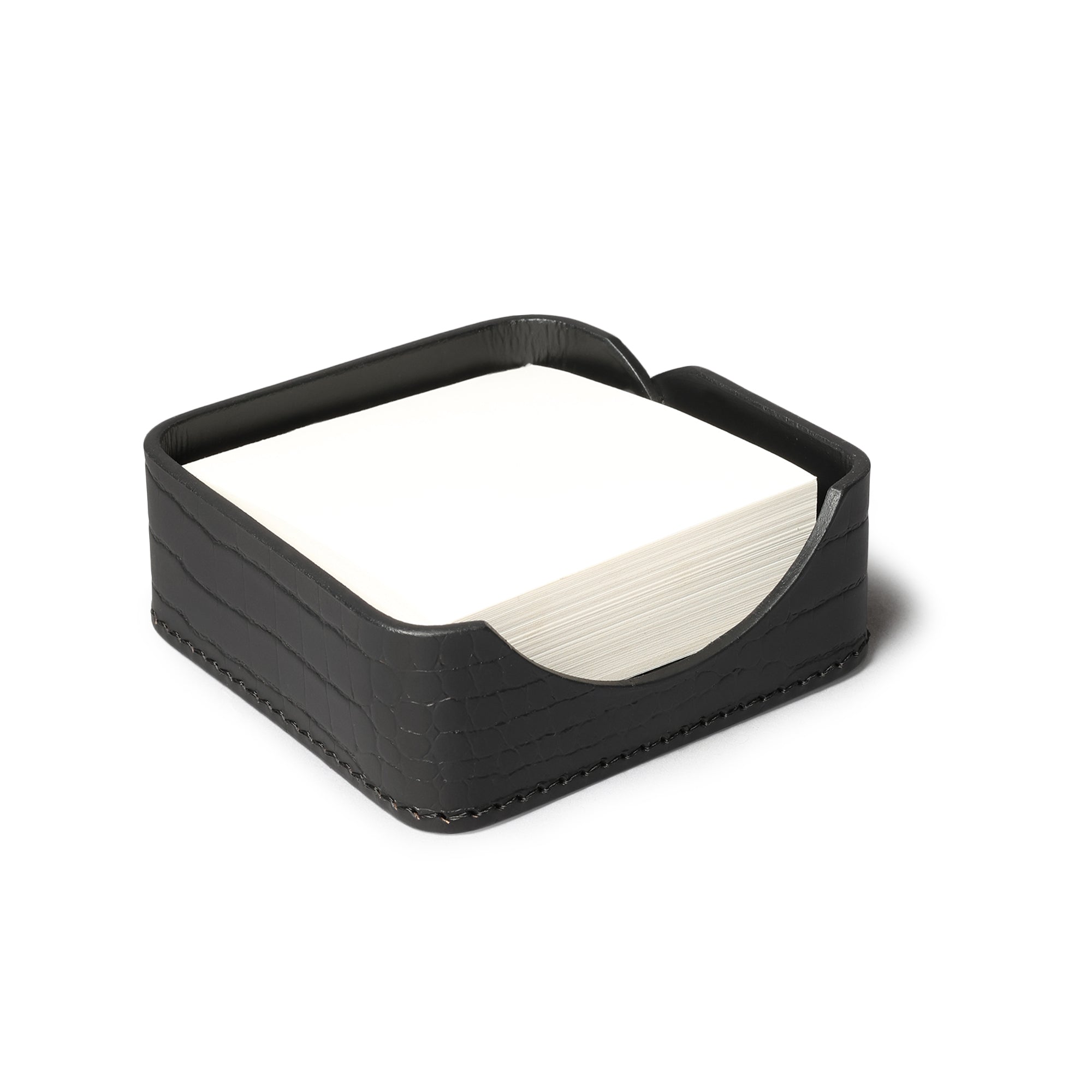 Sterling Croco Memo Holder Black