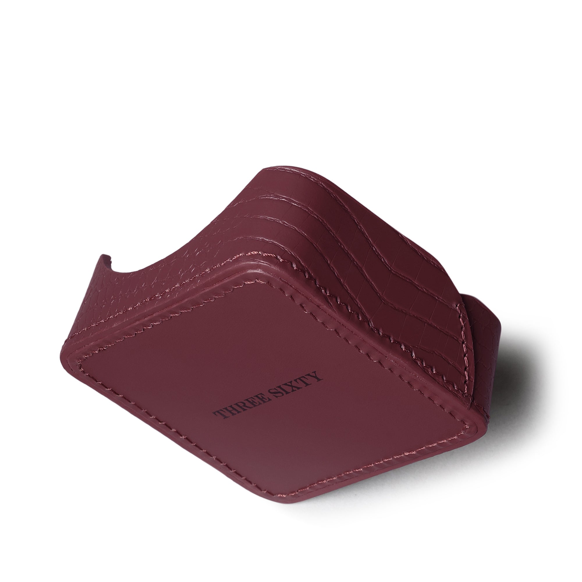Sterling Croco Memo Holder Bordeaux