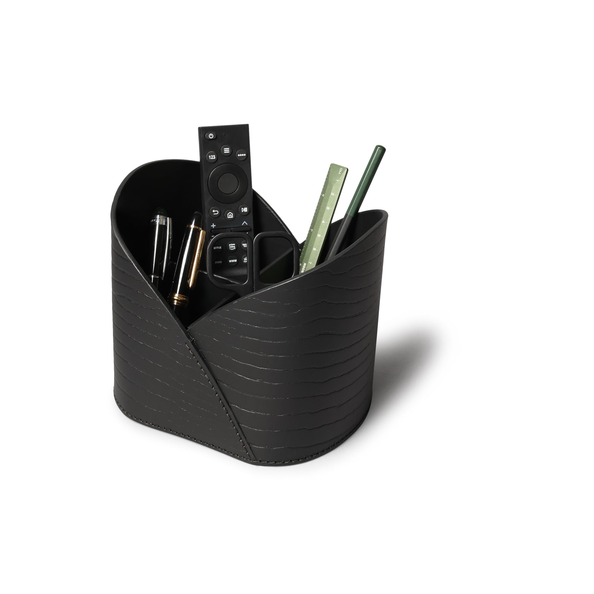 Sterling Croco Multipurpose Desk Caddy Black