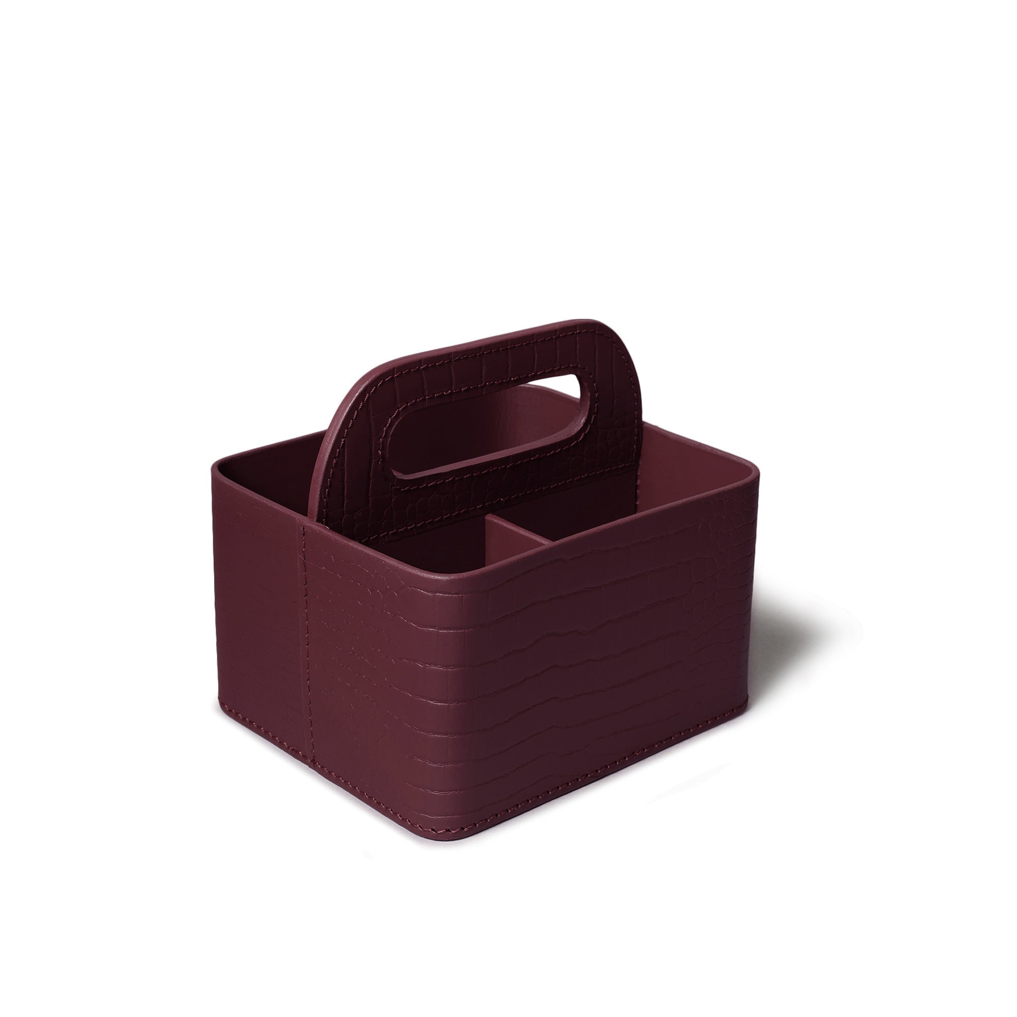 Sterling Croco Carry All Caddy Bordeaux