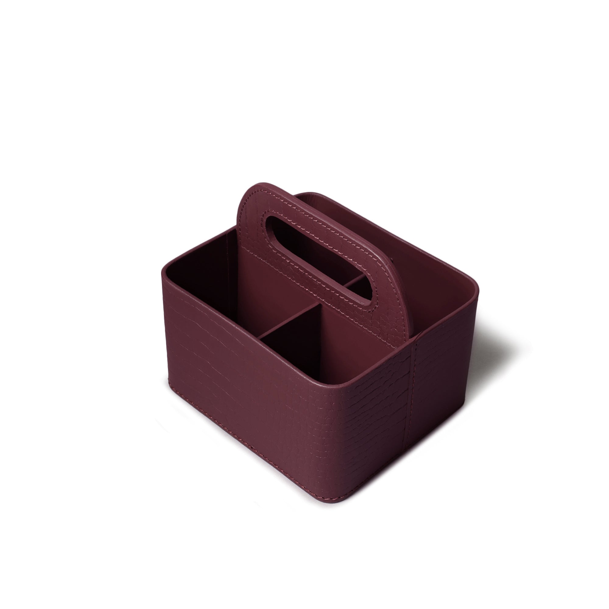 Sterling Croco Carry All Caddy Bordeaux
