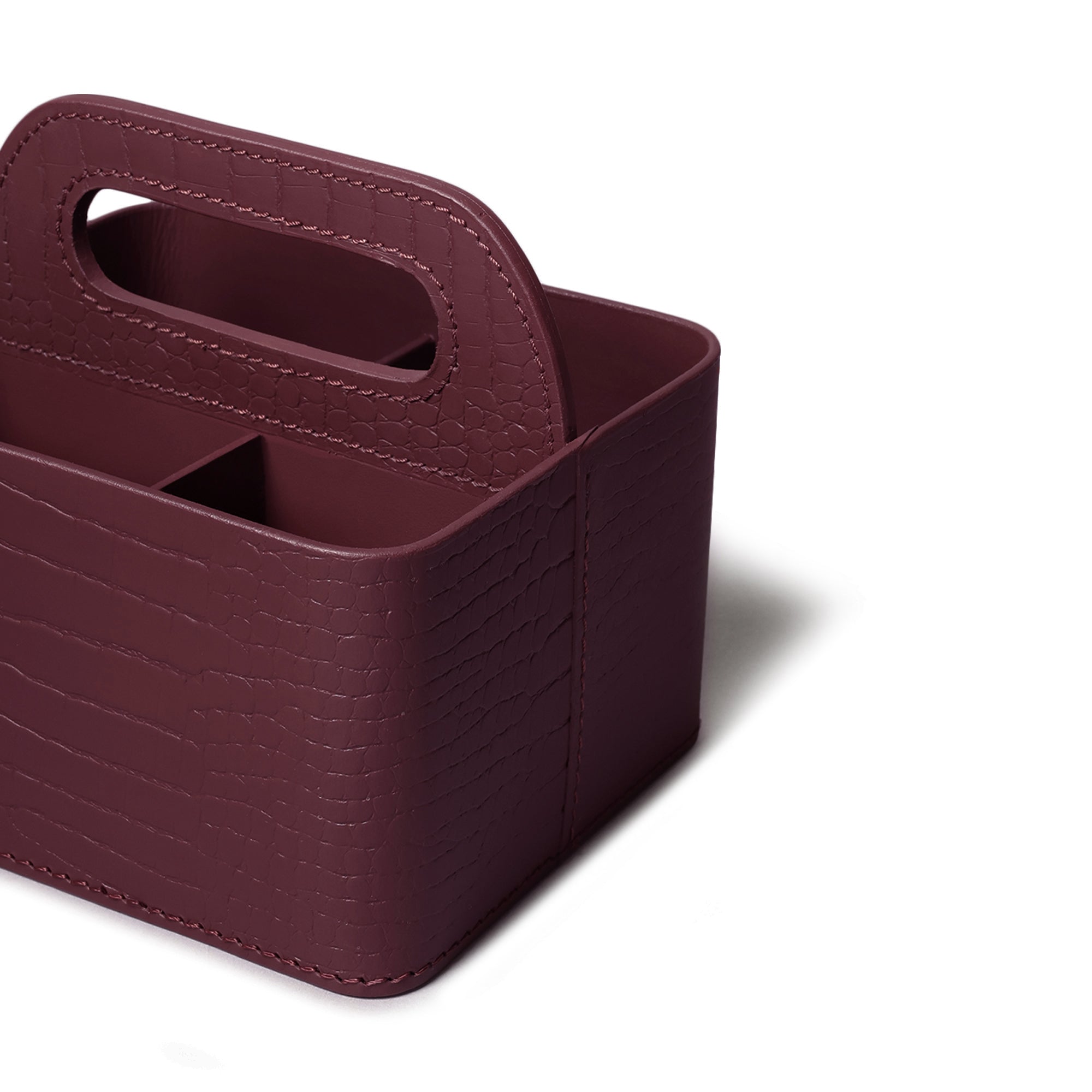 Sterling Croco Carry All Caddy Bordeaux