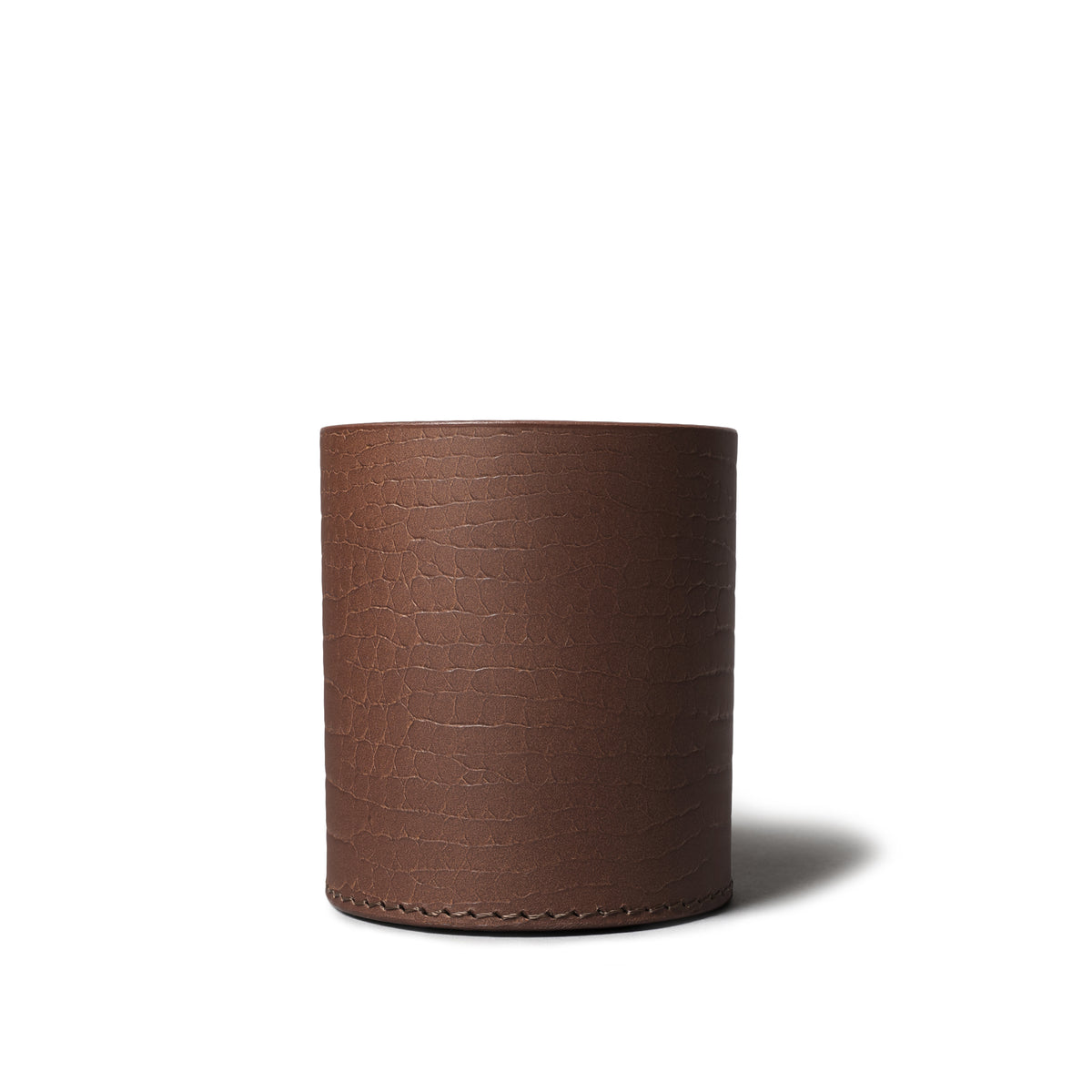 Sterling Croco Pencup Antique Brown