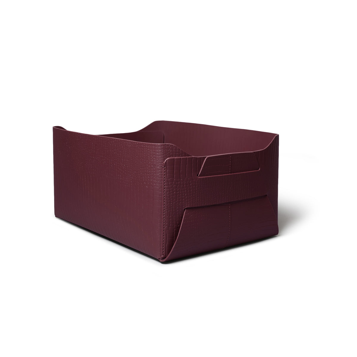 Sterling Croco Multipurpose Basket Bordeaux