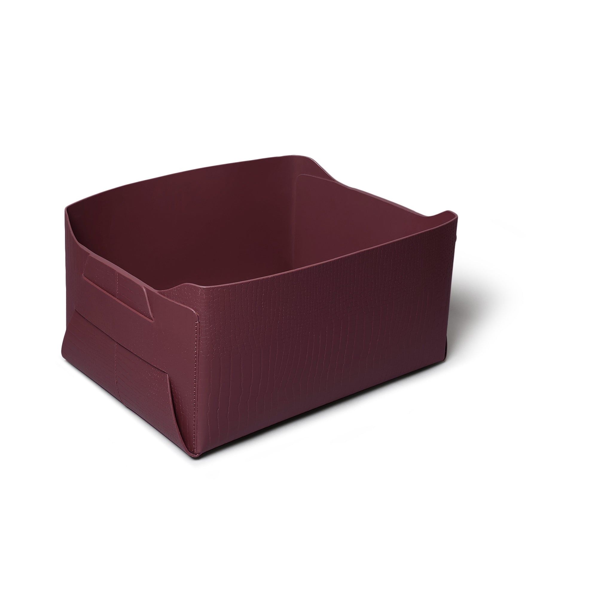Sterling Croco Multipurpose Basket Bordeaux