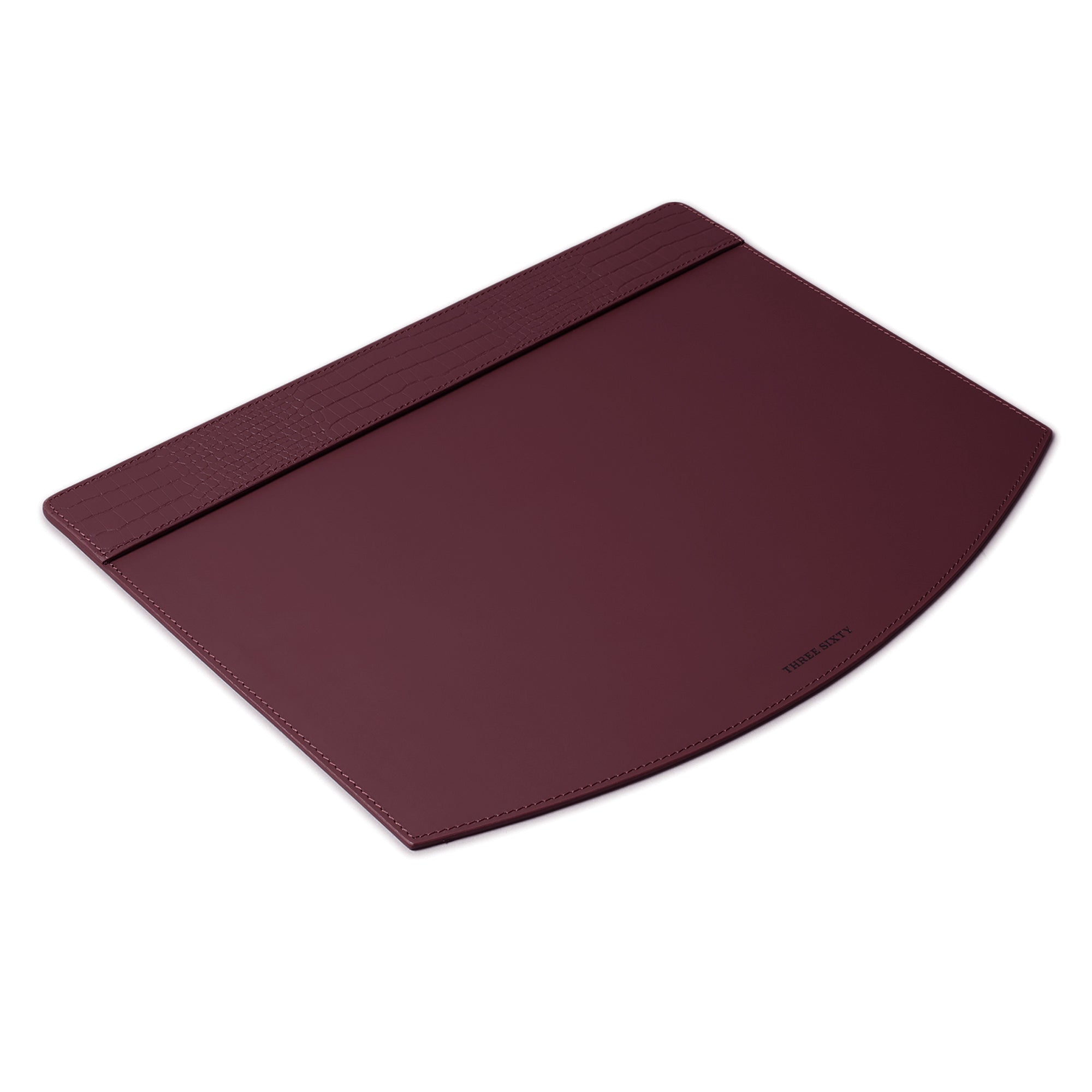 Sterling Croco Desk Blotter Bordeaux