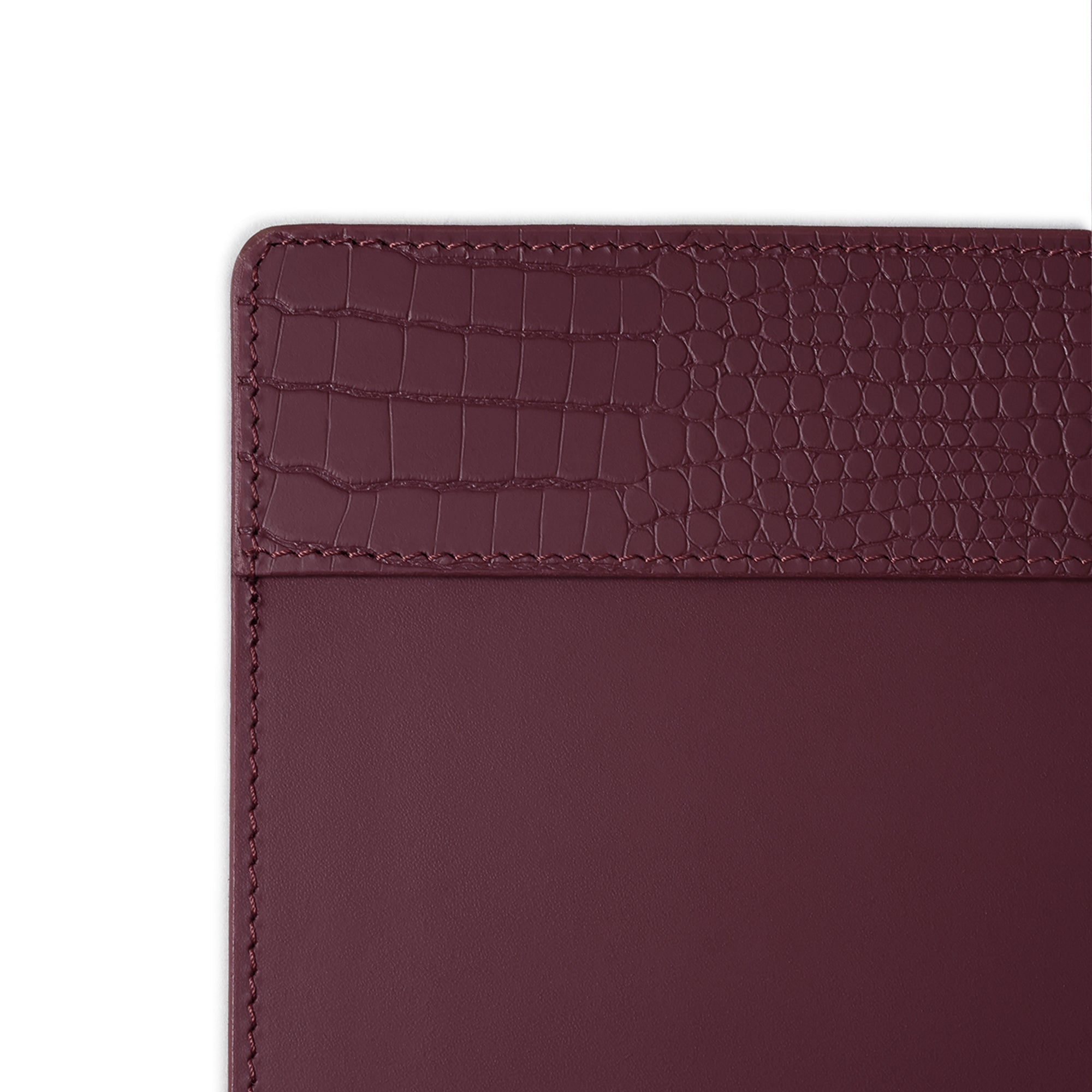 Sterling Croco Desk Blotter Bordeaux