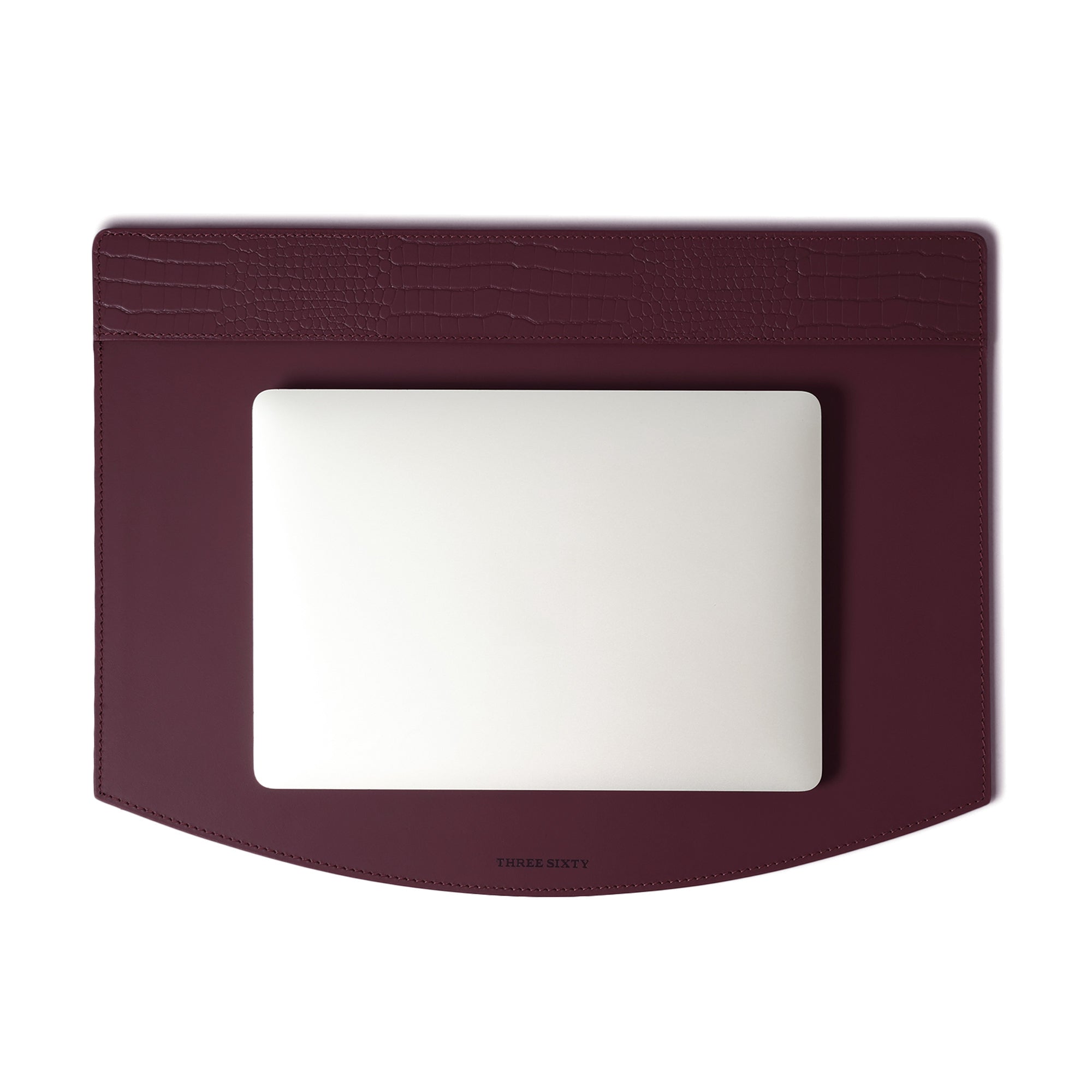 Sterling Croco Desk Blotter Bordeaux