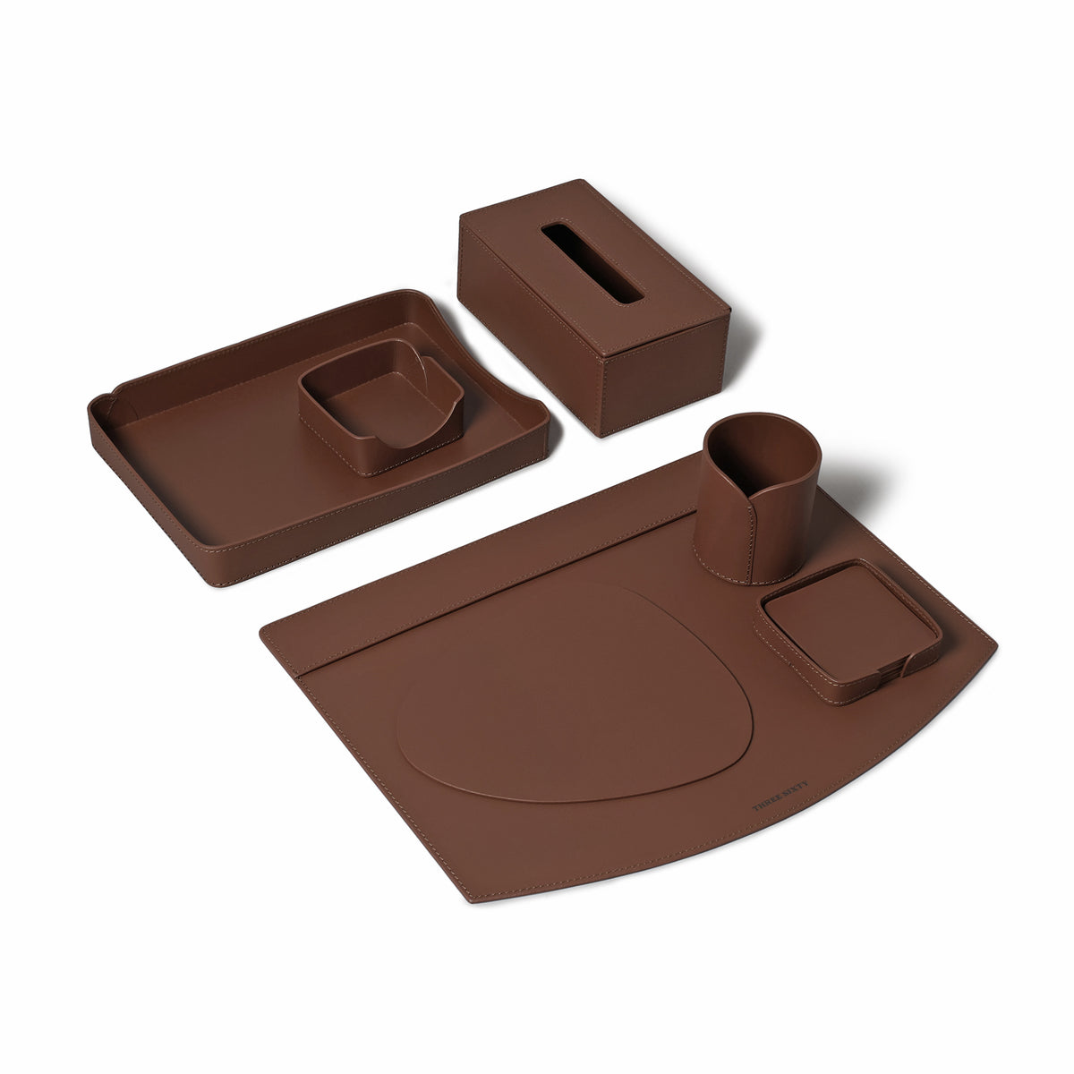 Sterling Classic Desktop Set Antique Brown