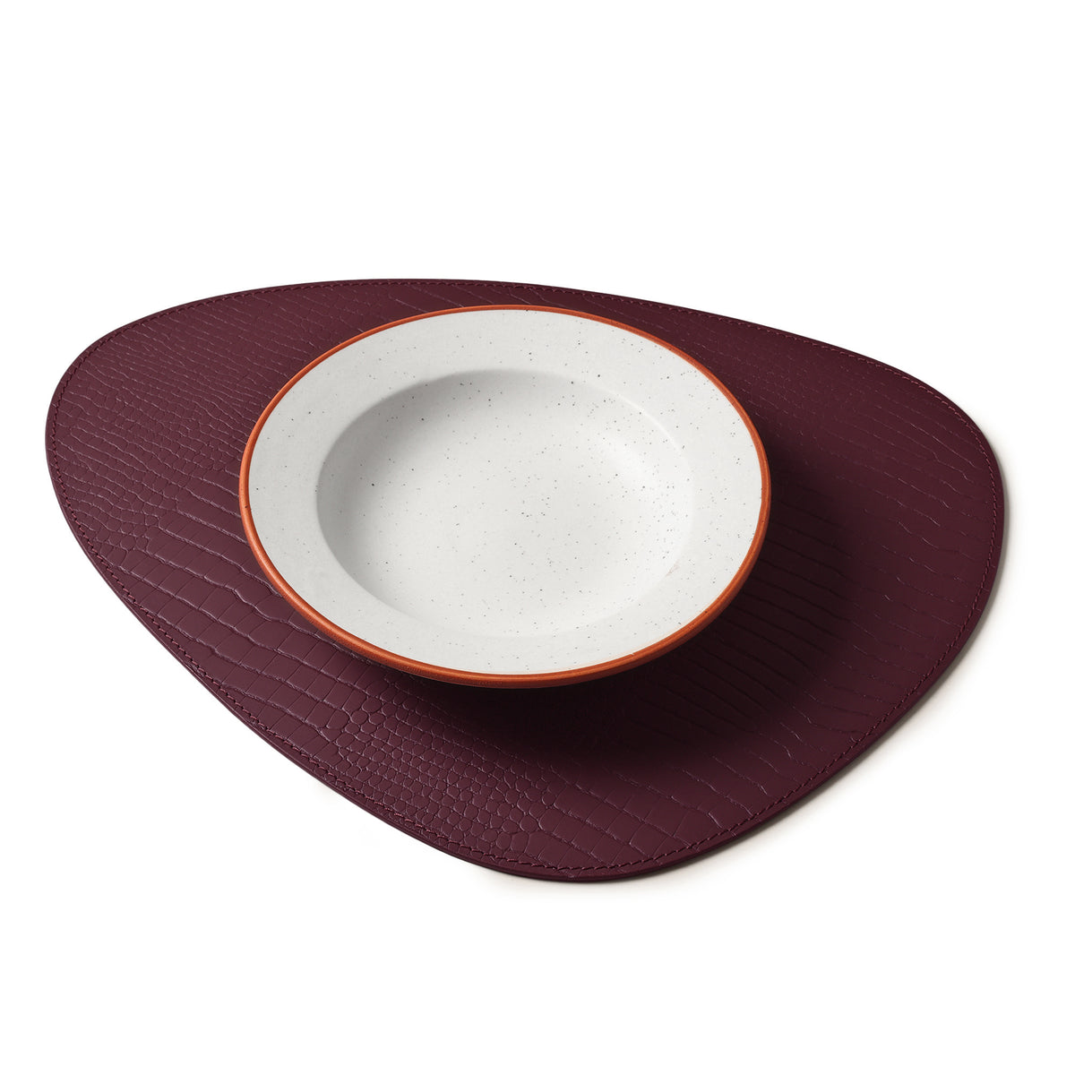 Sterling Croco Placemats Bordeaux