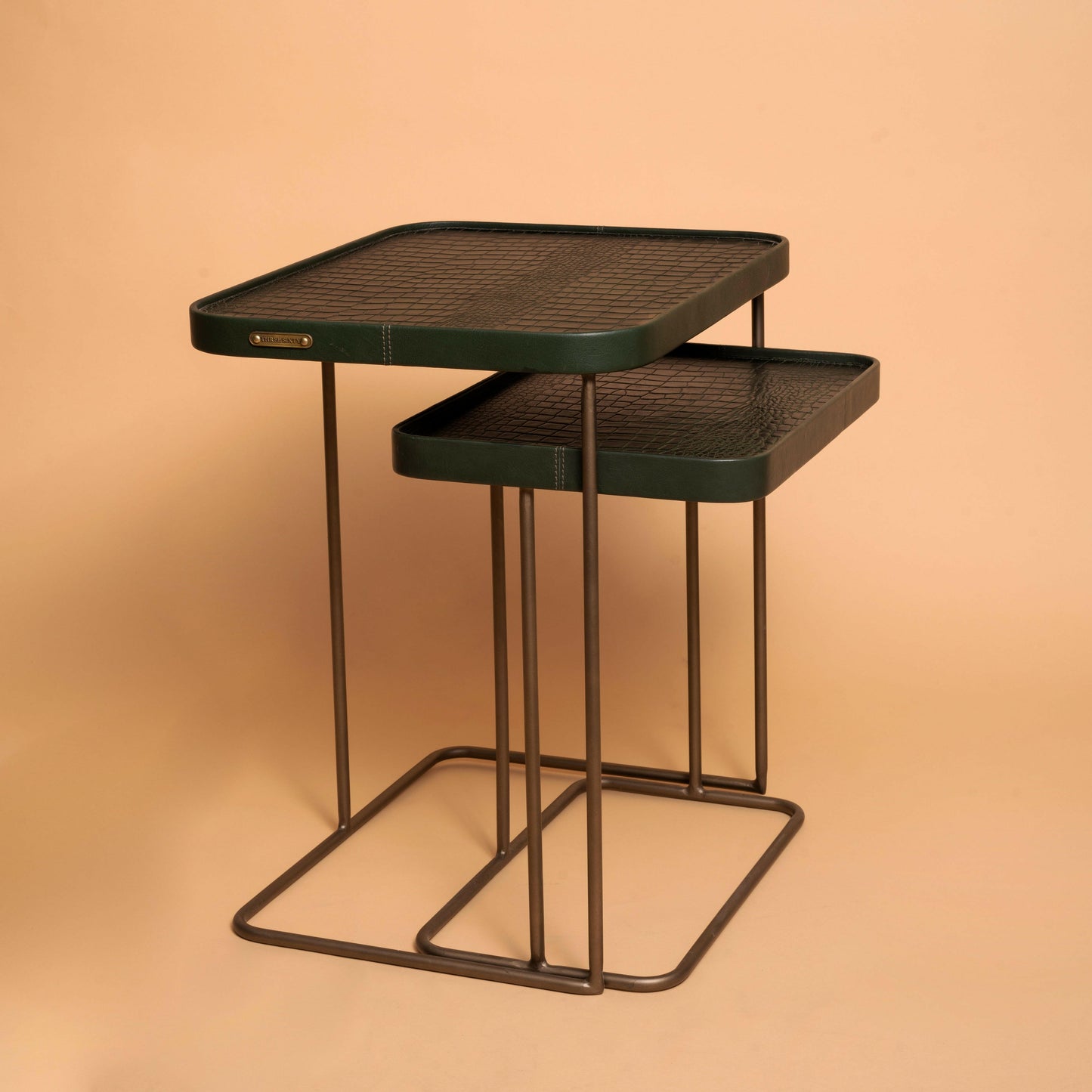 Croco Nested Table-Green (Set of two)