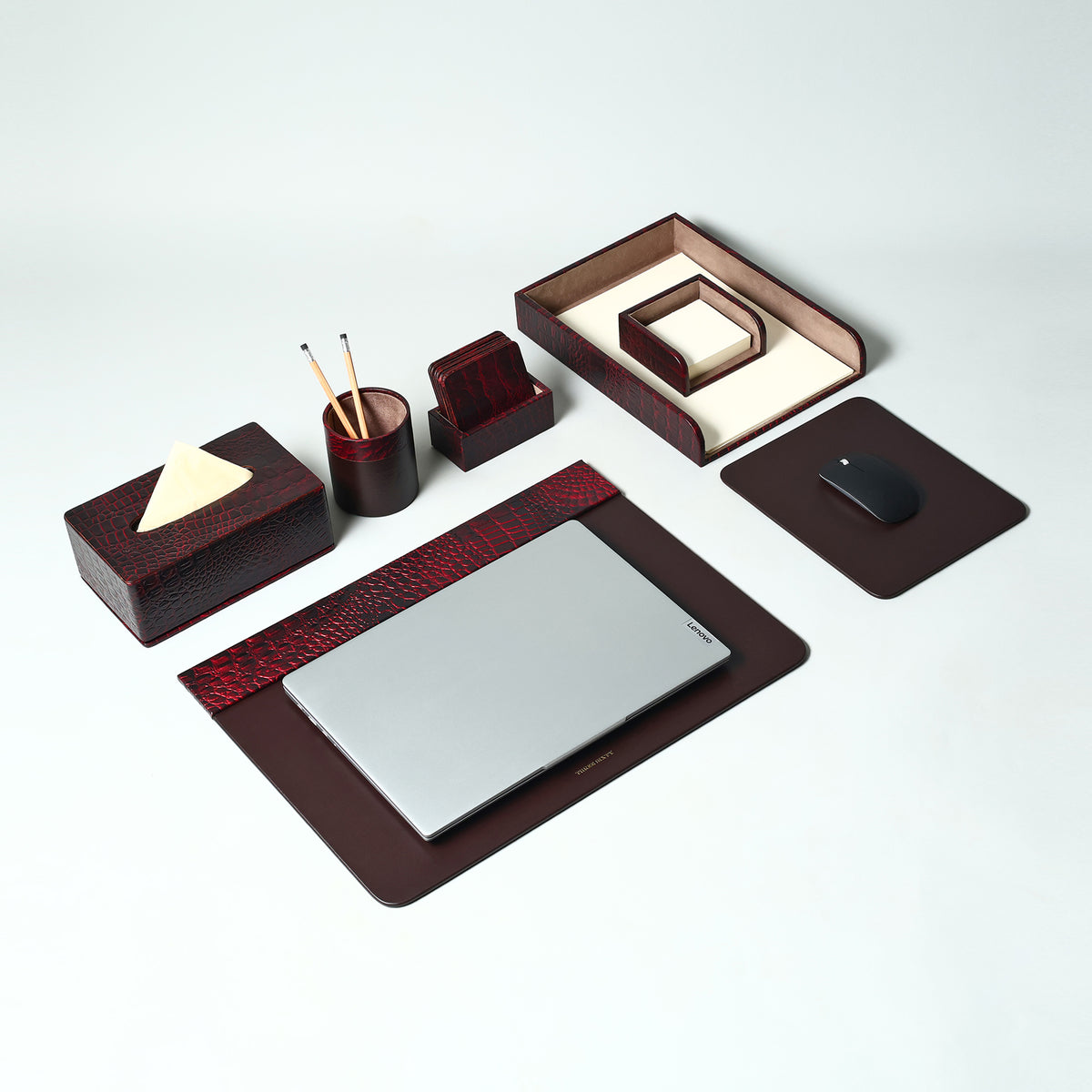 Regent Desktop Set Burgundy