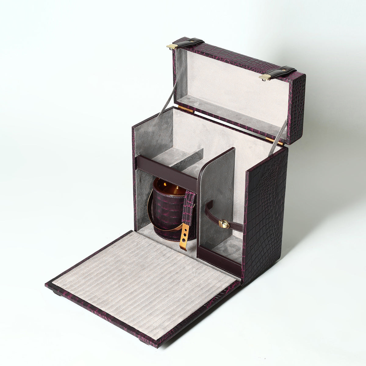 Crobar Portable Bar Burgundy