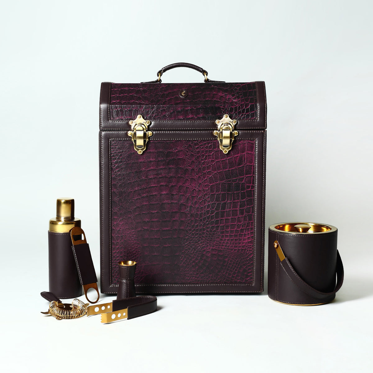 Raymond Portable Bar Burgundy