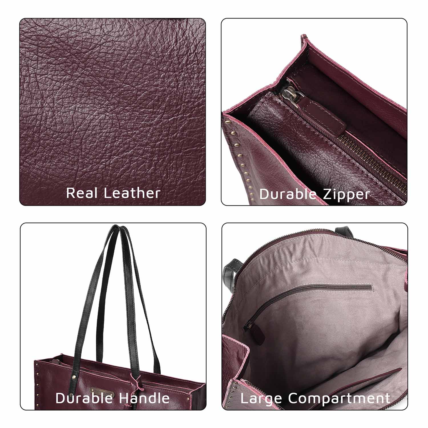 Ines Tote Bag Burgundy