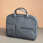 Classic Leather Laptop Bag Grey