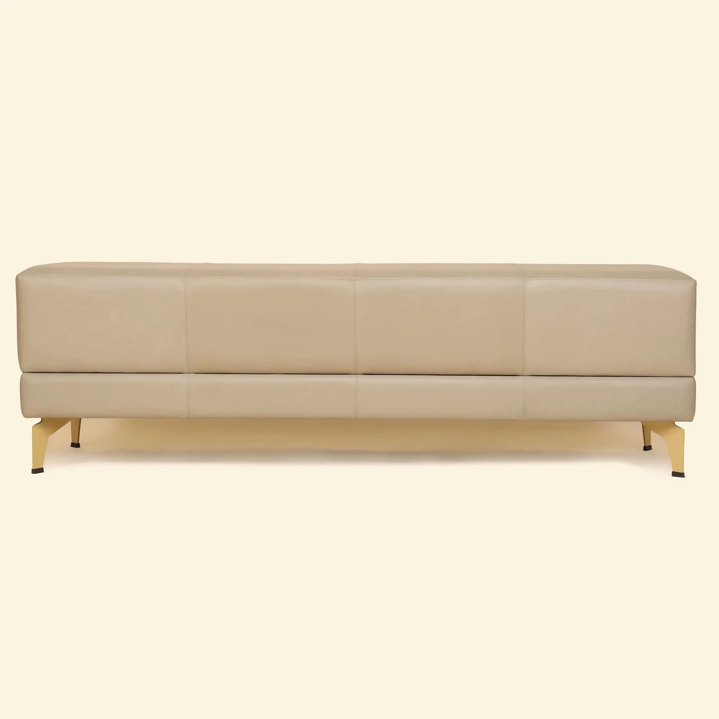 Leather Bench Taupe Colour