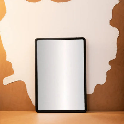 Leather Mirror in Black Colour