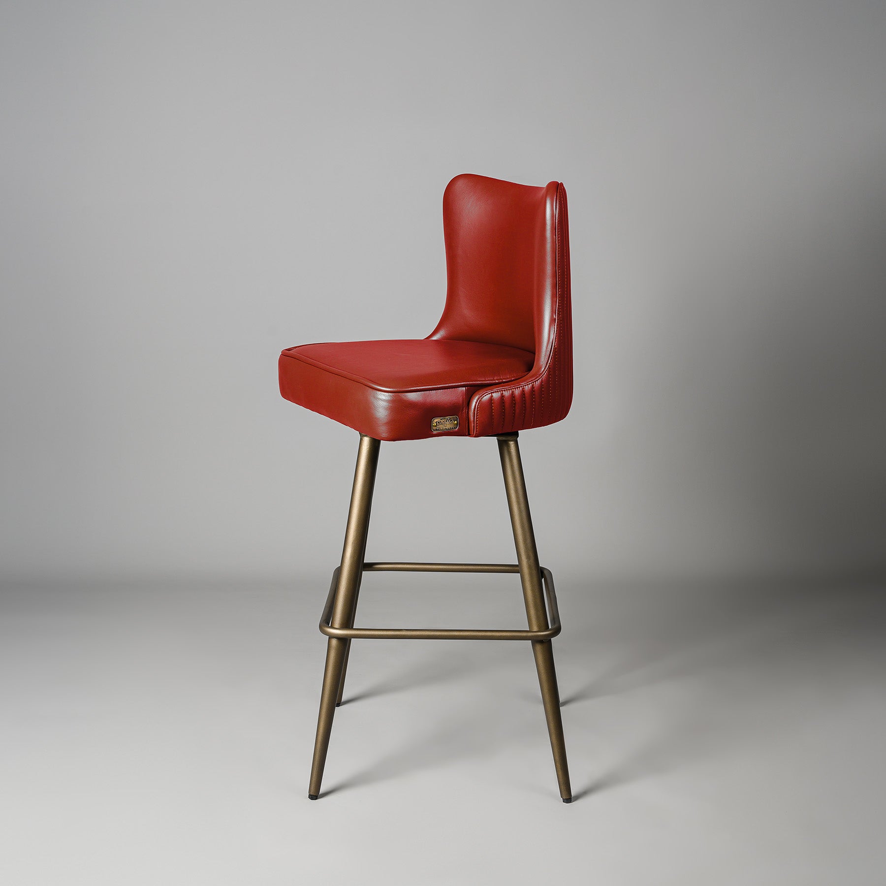 Linea Bar Stool Antique Legs Red