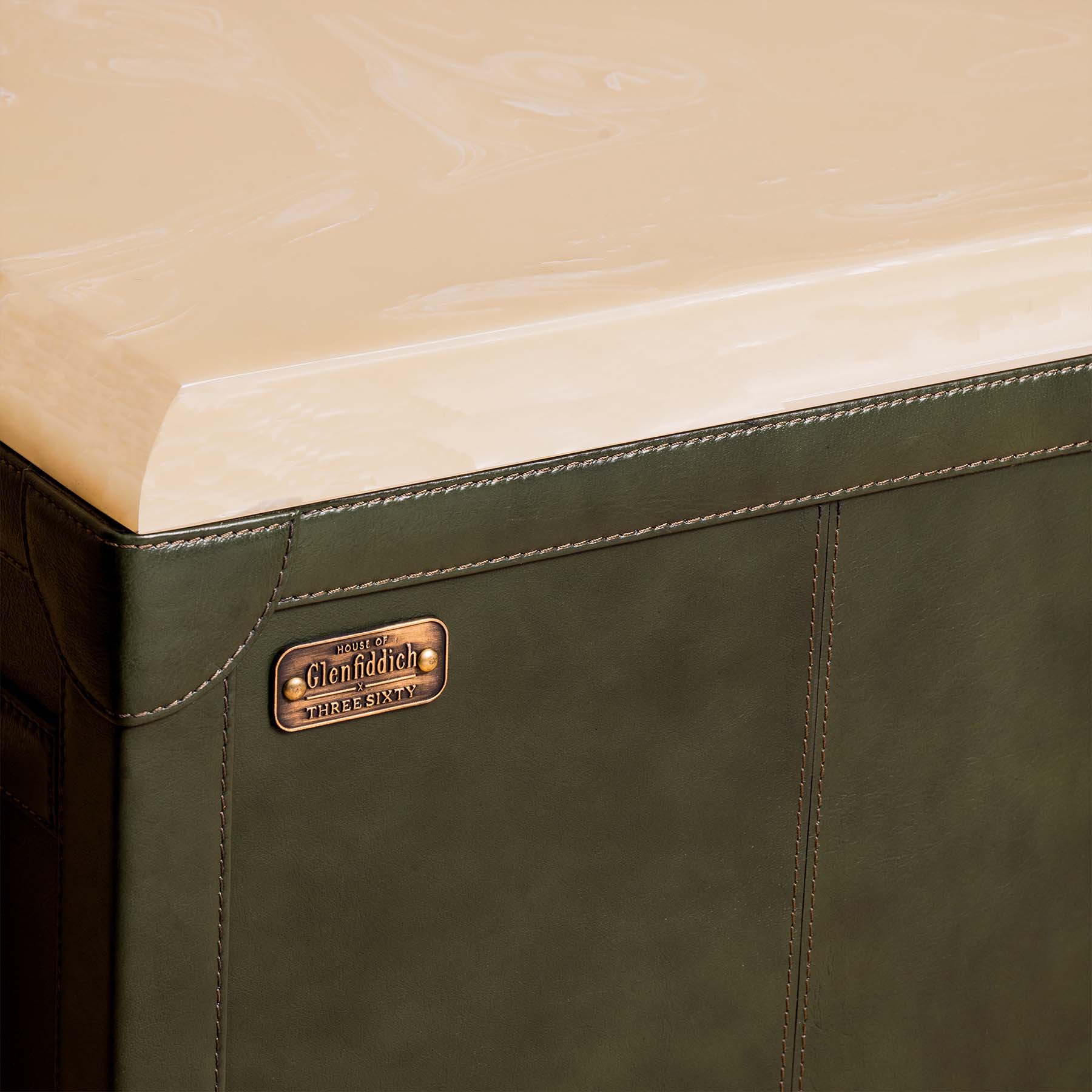 Linear Centre Table Olive Green