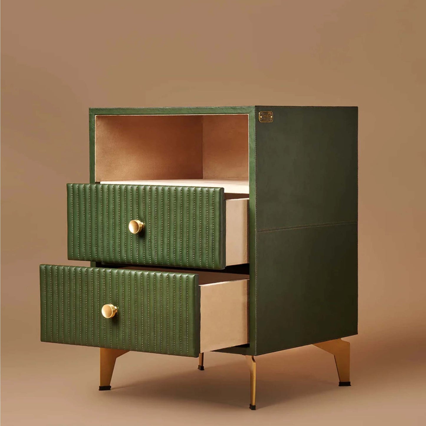 Linear Nightstand Olive Green