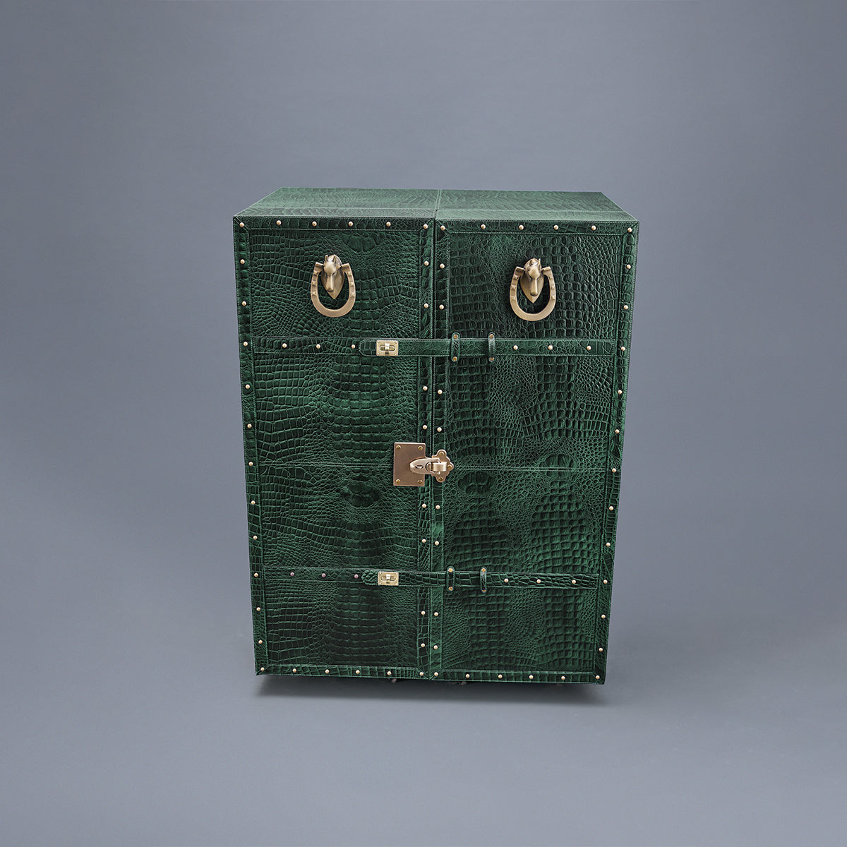 Mandalay Top Open Leather Bar Green - Three Sixty Life