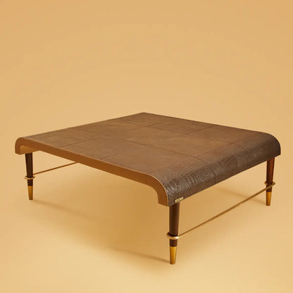Mid-Century-Genuine Leather Centre Table