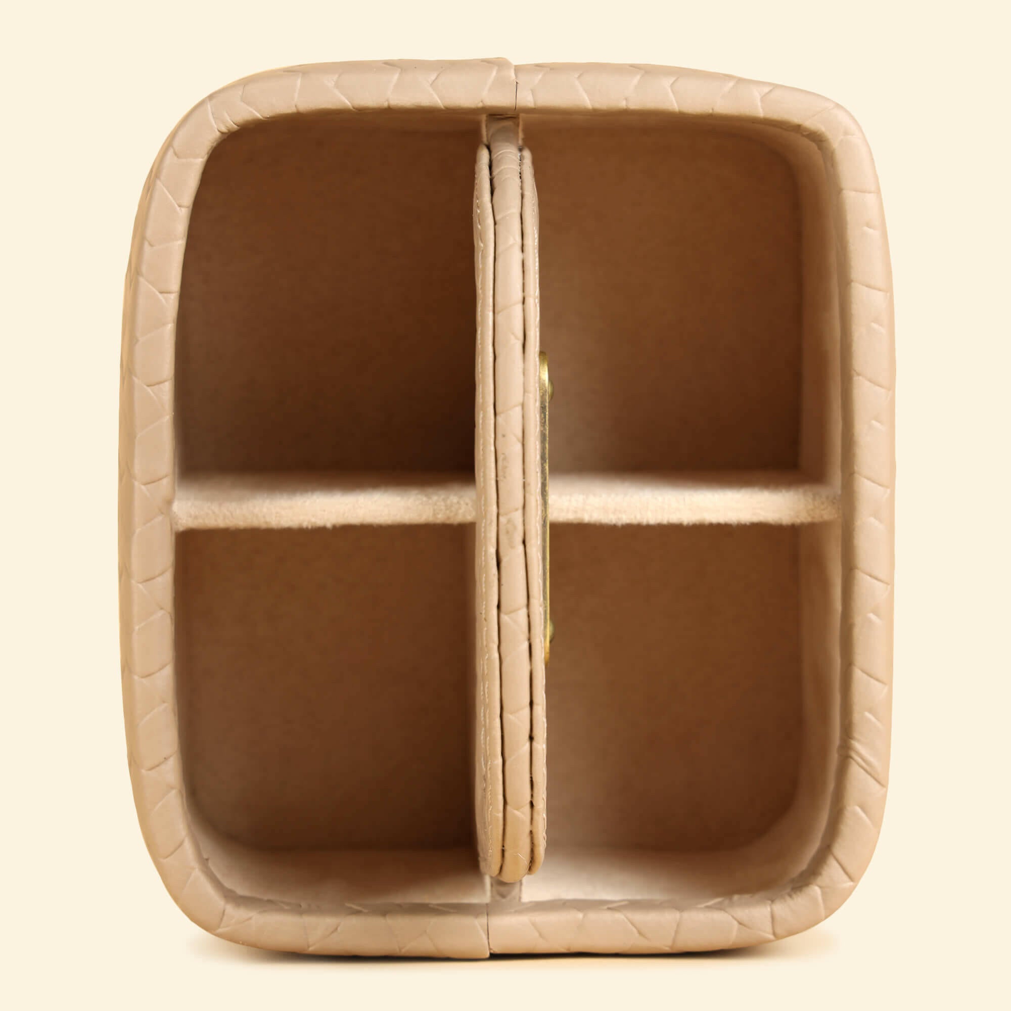 Entwine Multipurpose Caddy Beige | Faux Leather Desk Organizers