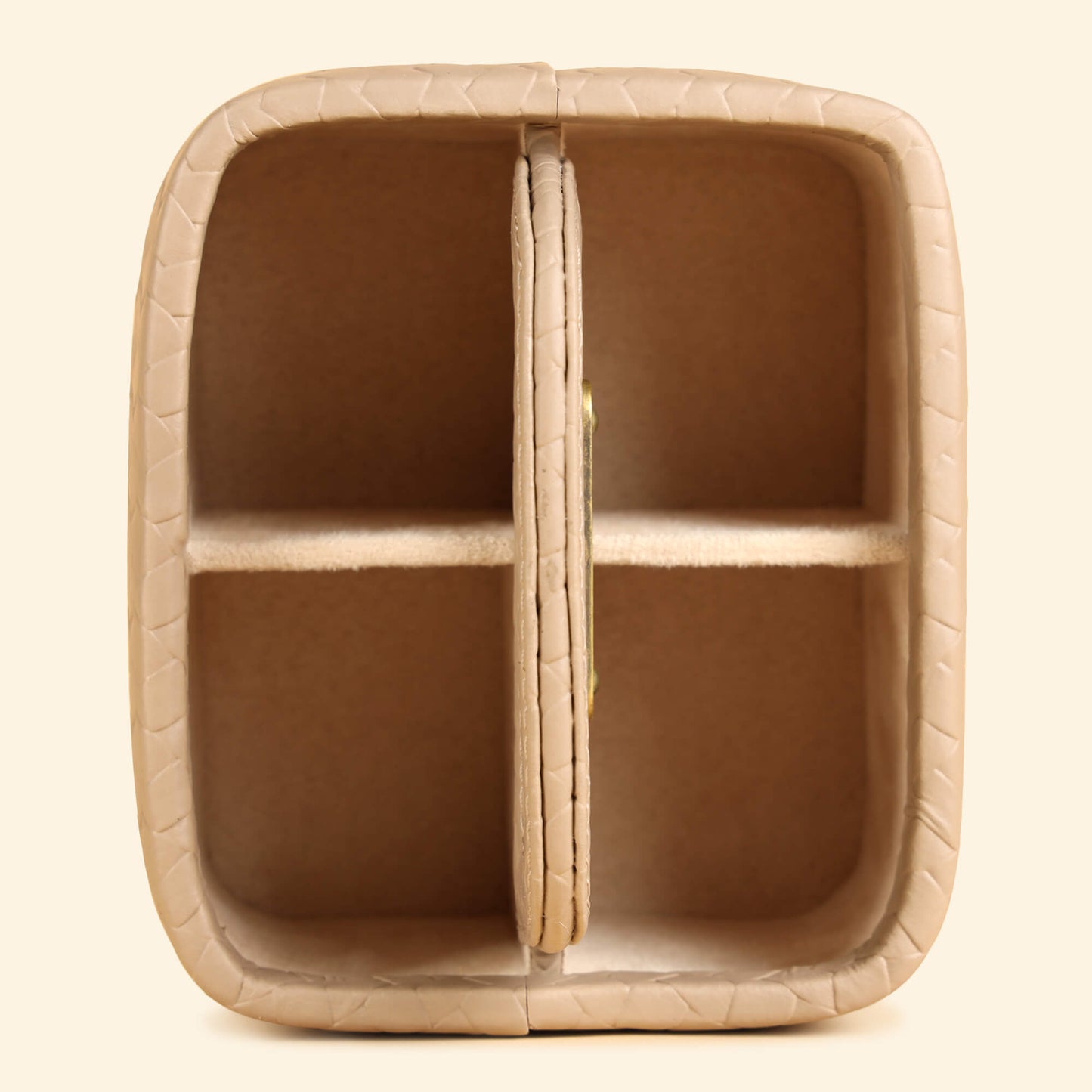 Multipurpose Caddy Beige | Faux Leather Desk Organizers