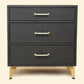 Nightstand with Three Drawers Black