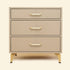 Nightstand with Three Drawers Taupe