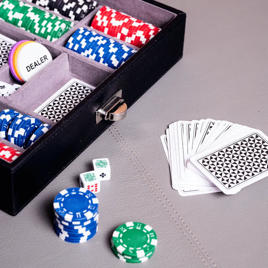 Poker Box in Genuine Leather with 200 Chips