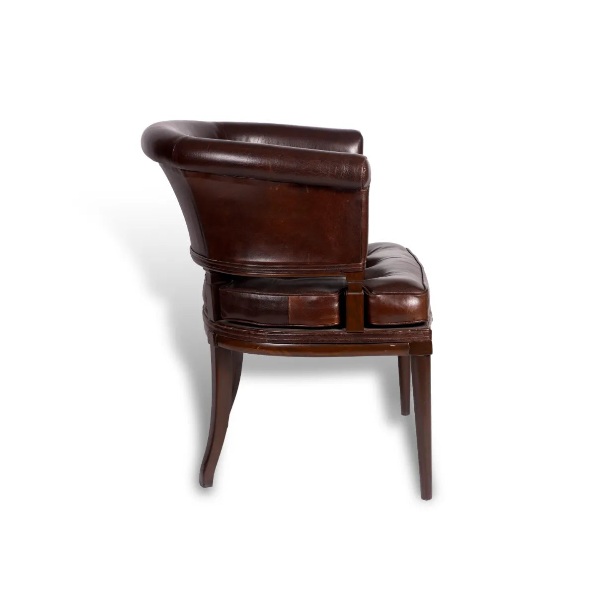 Premium Genuine Leather Chair In Brown Colour