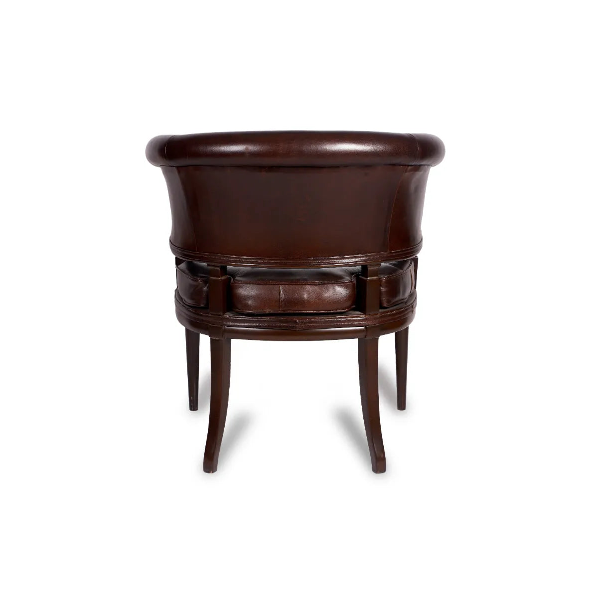 Premium Genuine Leather Chair In Brown Colour