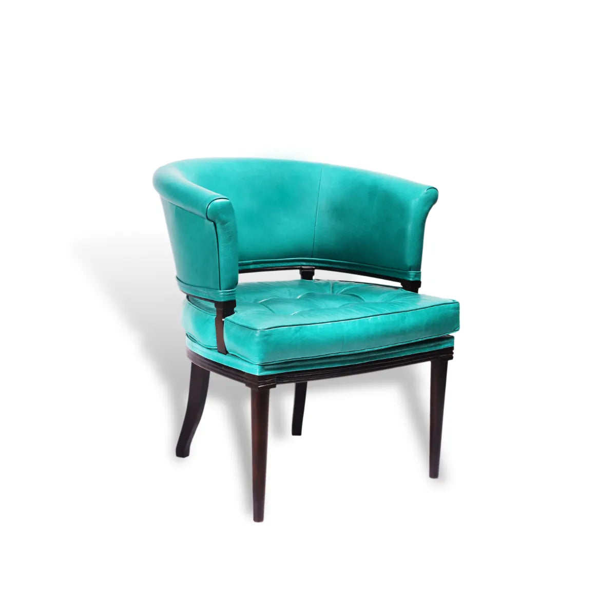 Premium Genuine Leather Chair In Green Colour