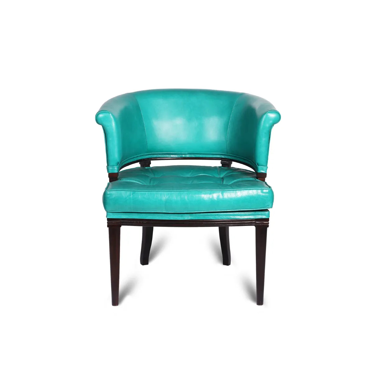 Premium Genuine Leather Chair In Green Colour