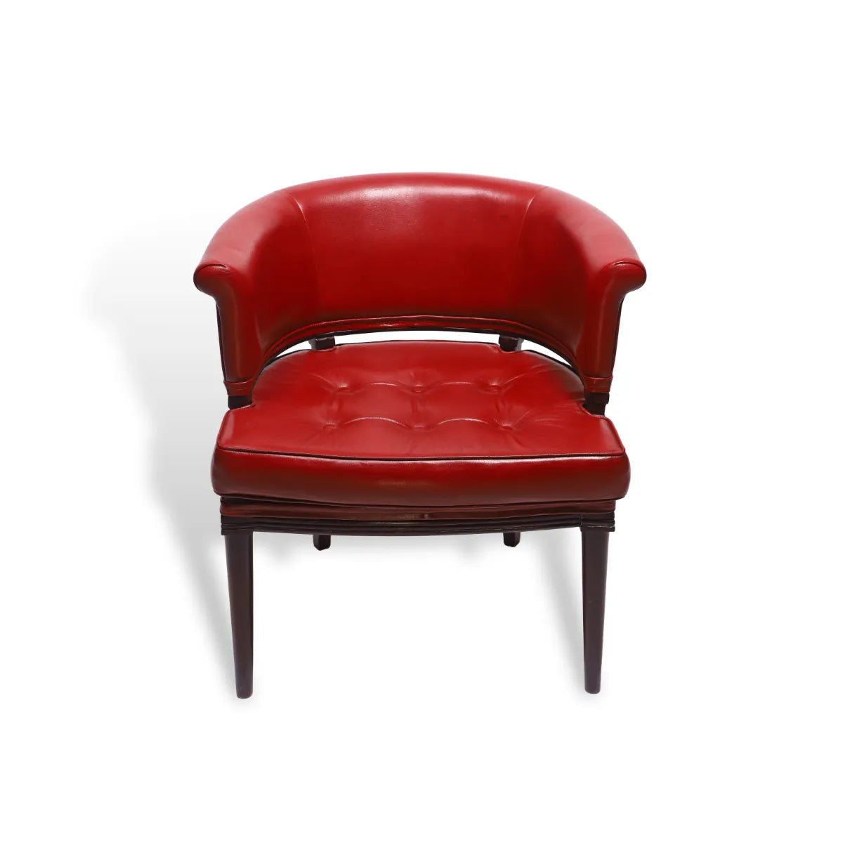 Premium Genuine Leather Chair In Red Colour