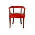 Premium Genuine Leather Low Seating Chair In Red Color